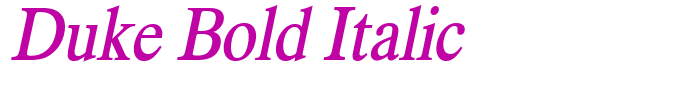 Duke Bold Italic